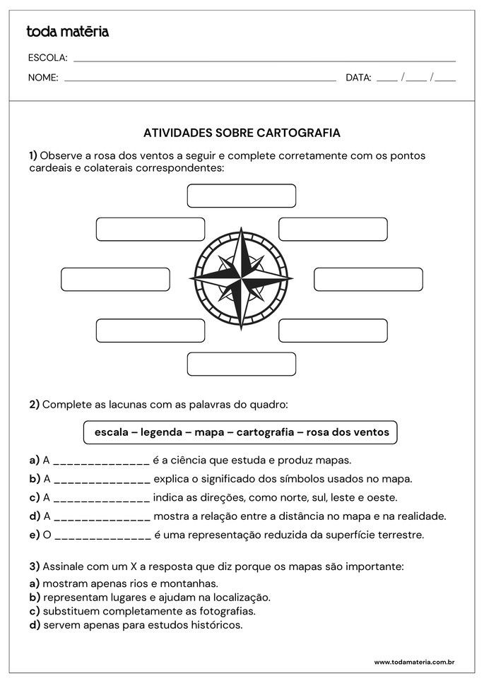 Folha de atividade 4 - Cartografia