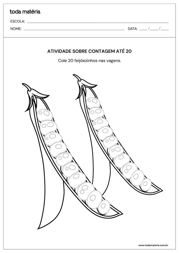 Atividades de contagem at&eacute; 20