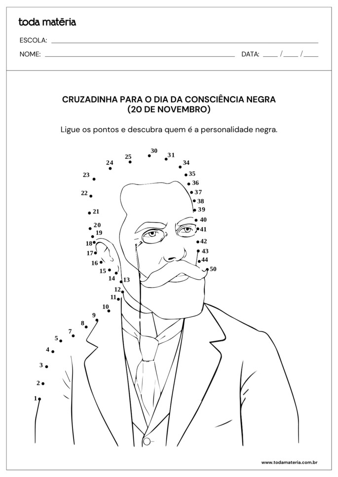 ligue pontos sobre o dia da consciência negra_ Machado de Assis
