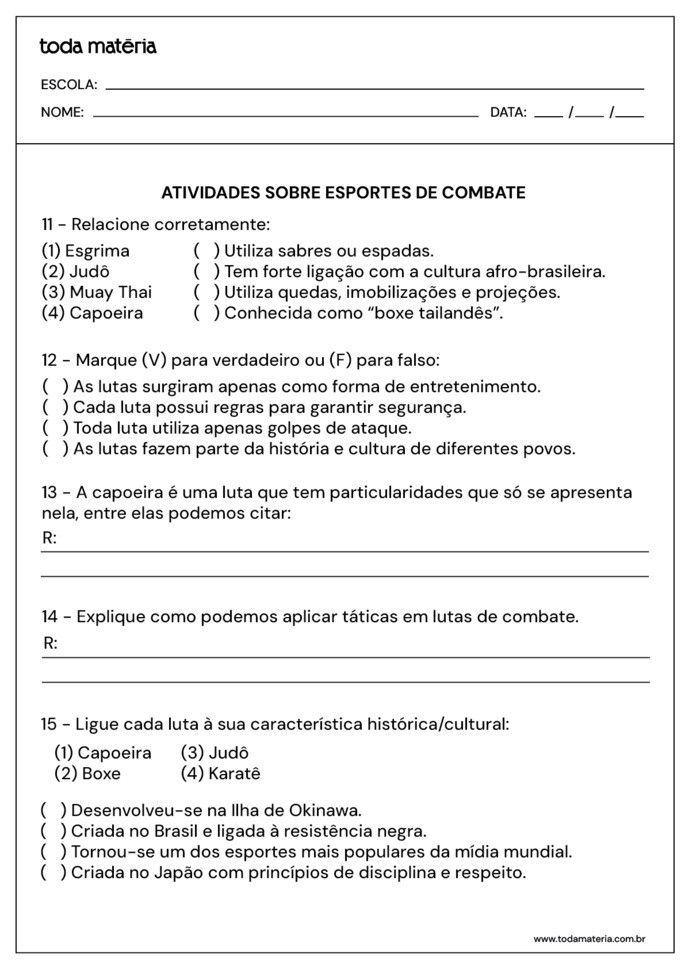 Atividades de combate 3