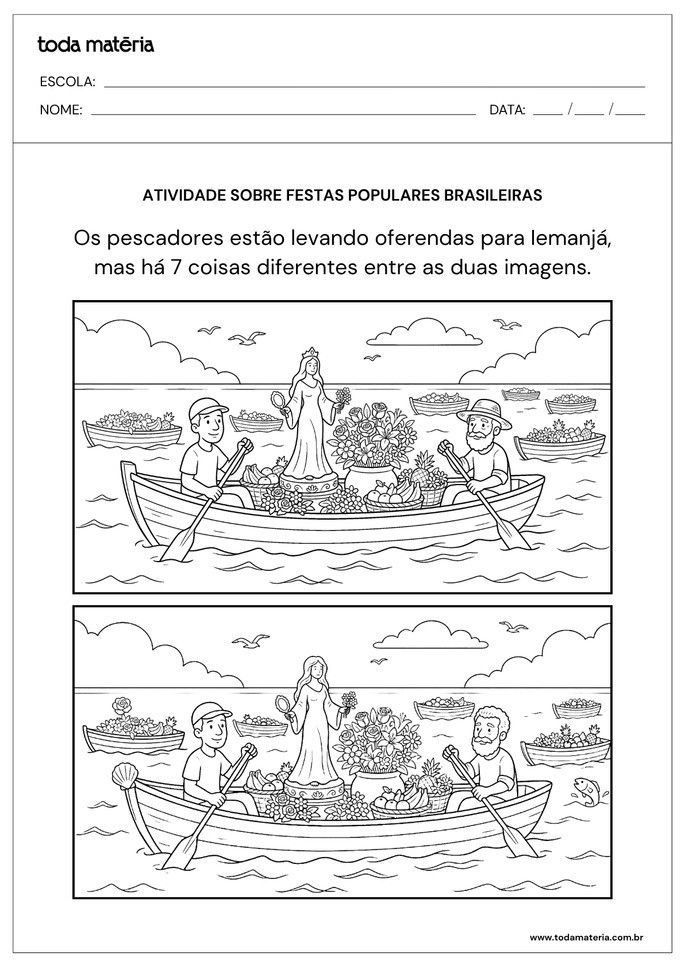 jogo dos 7 erros sobre festas populares brasileiras