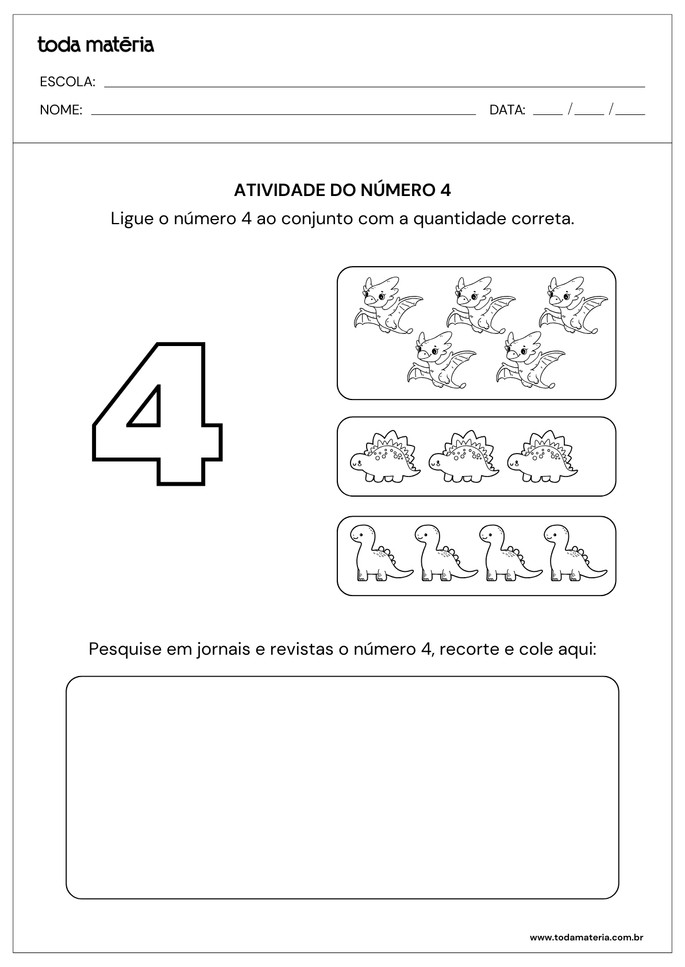 Atividade sobre número 4