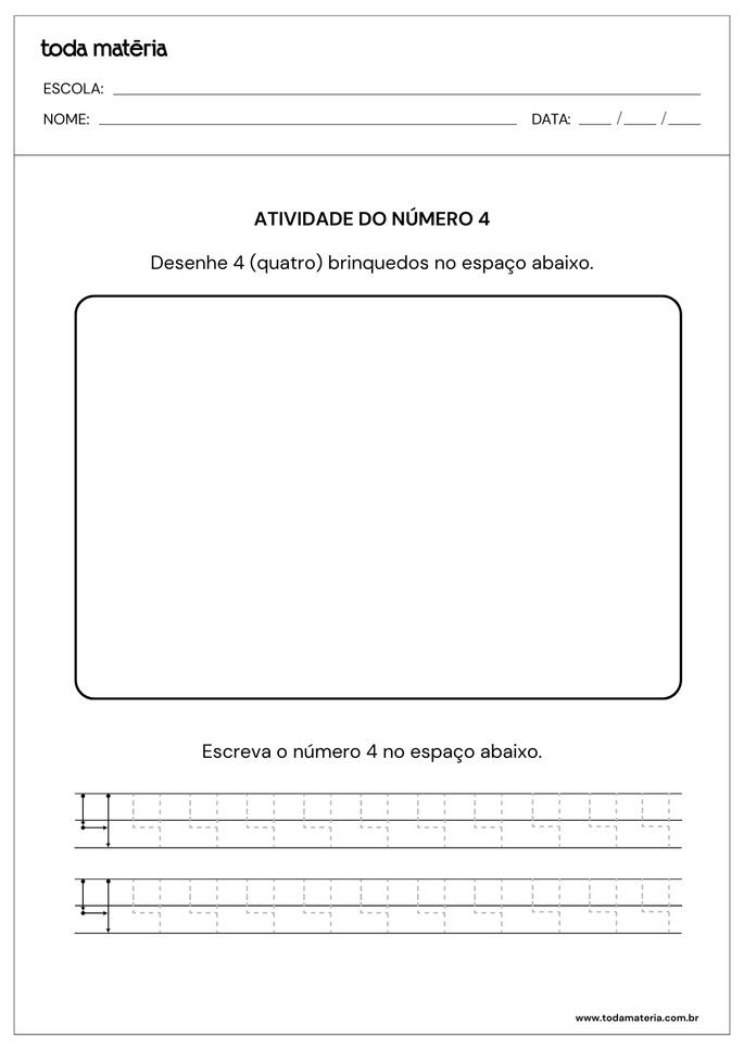 Atividade sobre número 4