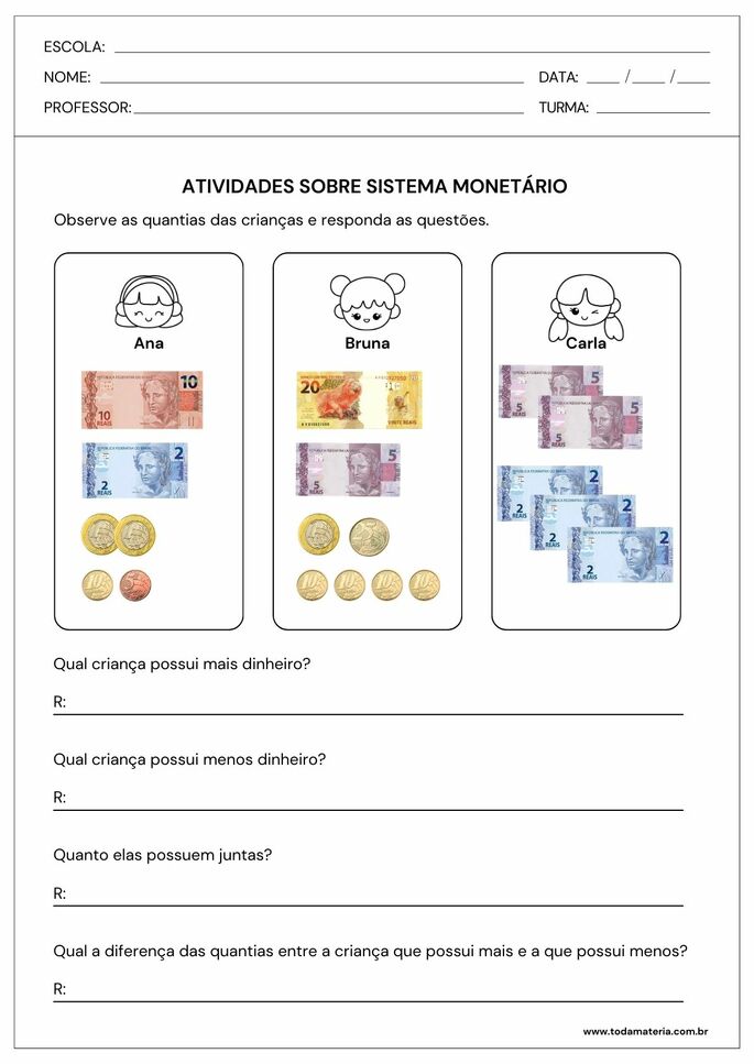 Atividades Sistema Monetério