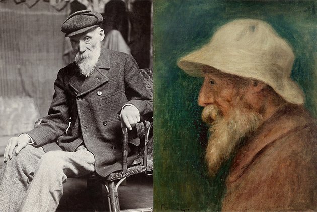 Foto de Renoir (1910) e autorretrato