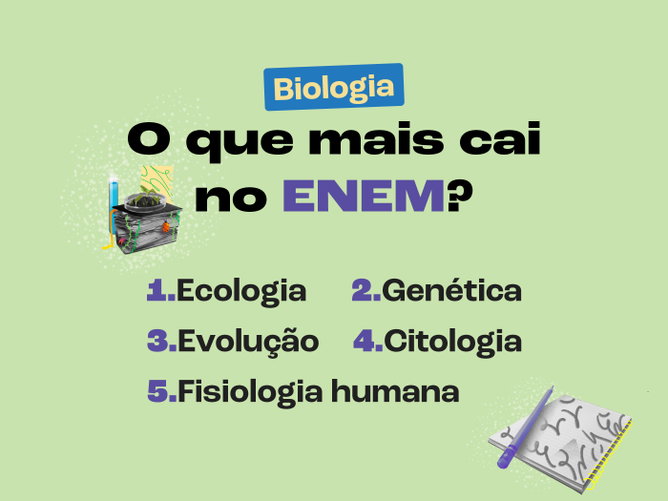 Biologia no Enem: os assuntos que mais caem (2026)