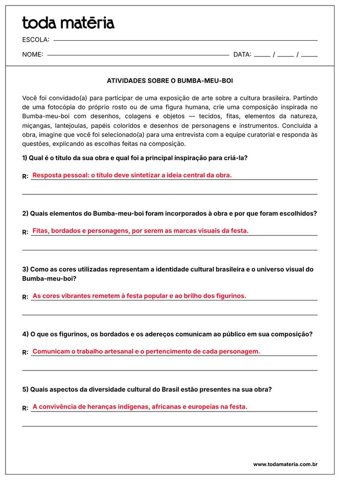 atividades de exposição sobre bumba meu boi_gabarito