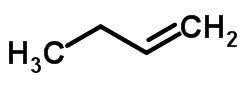 Estrutura molecular de but-1-eno