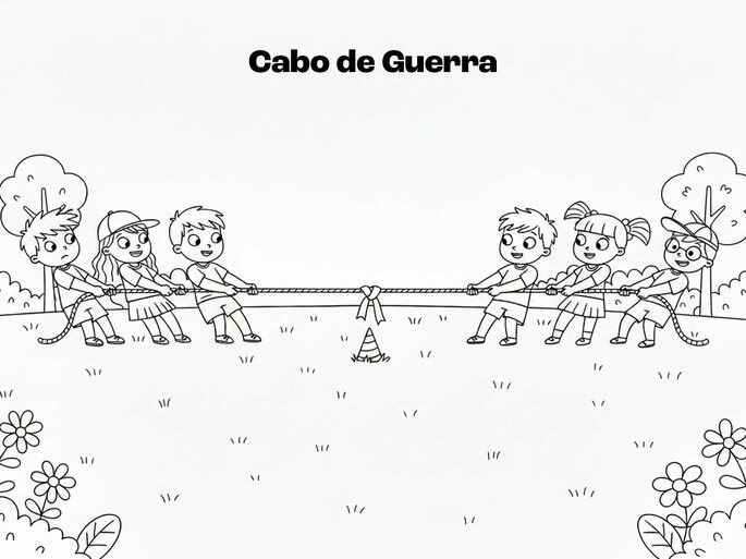 ilustração do cabo de guerra