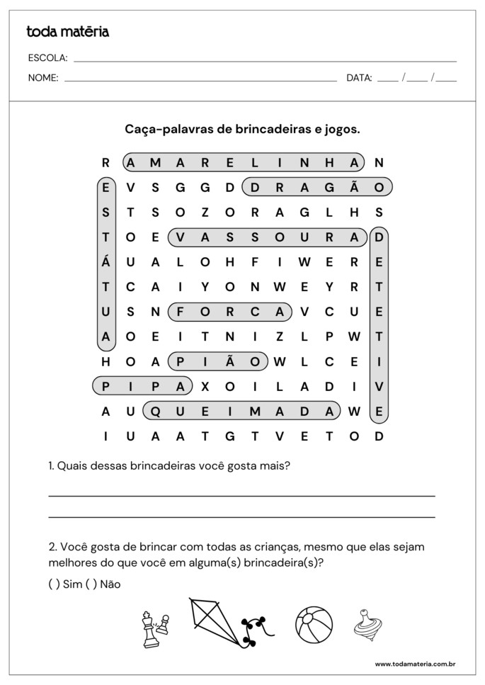 caça-palavras de brincadeiras e jogos_respostas