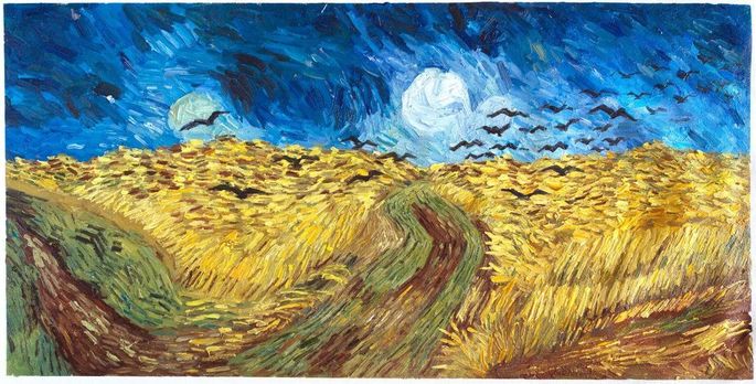 campo de trigo com corvos van gogh