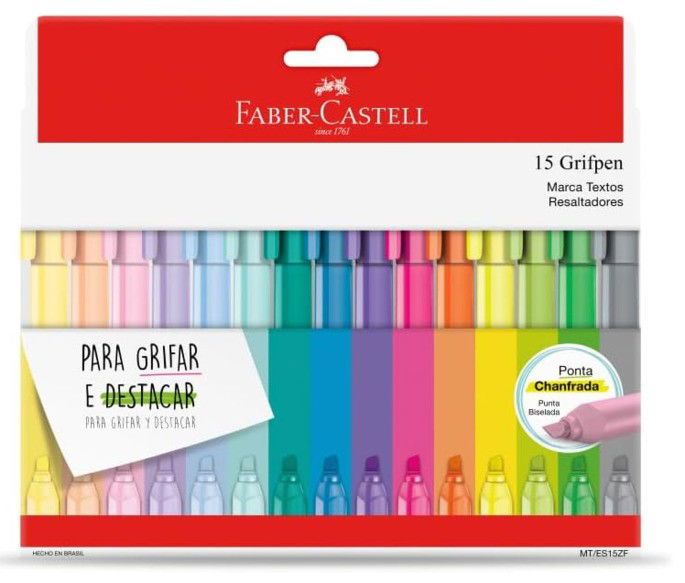 Caneta marca texto da Faber Castell