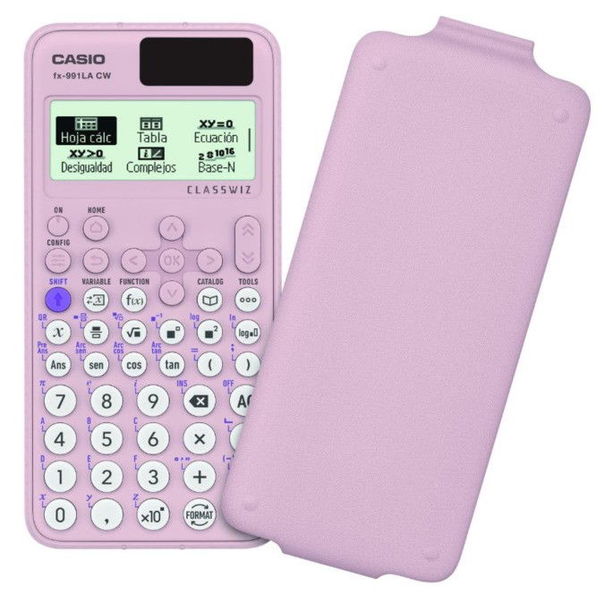 Calculadora cient&iacute;fica Casio rosa