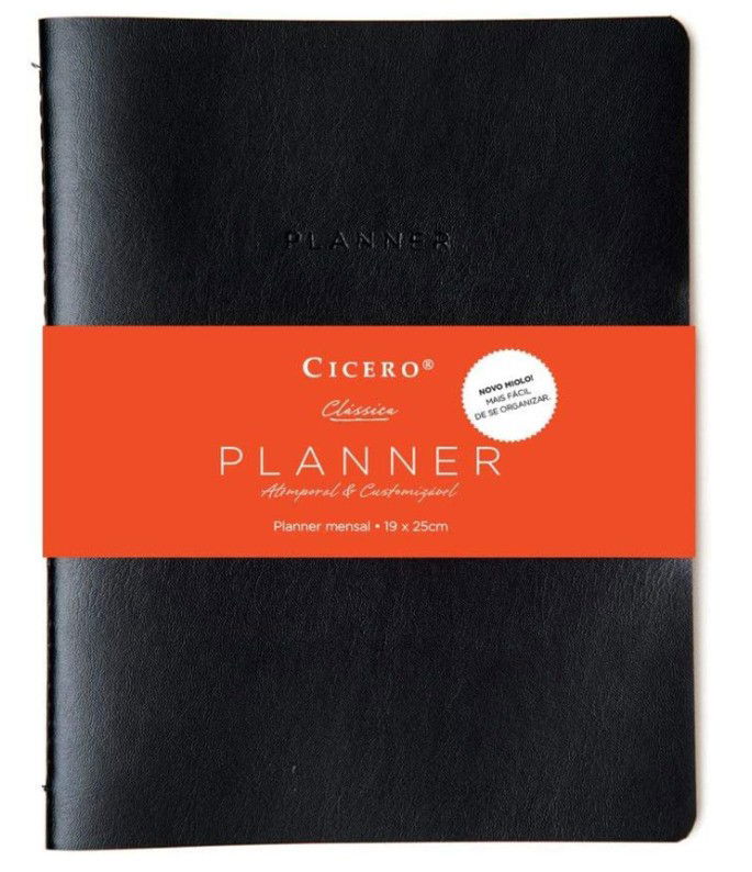 Planner cl&aacute;ssico preto a venda na Amazon