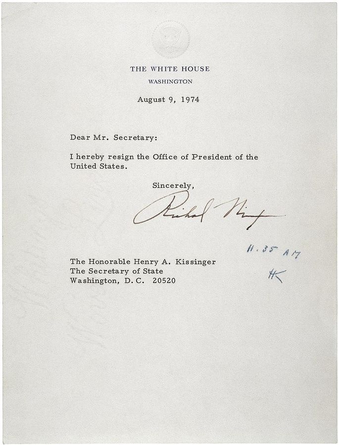 Carta de Renúncia de Nixon