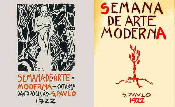 cartaz e catálogo da Semana de Arte Moderna de 22