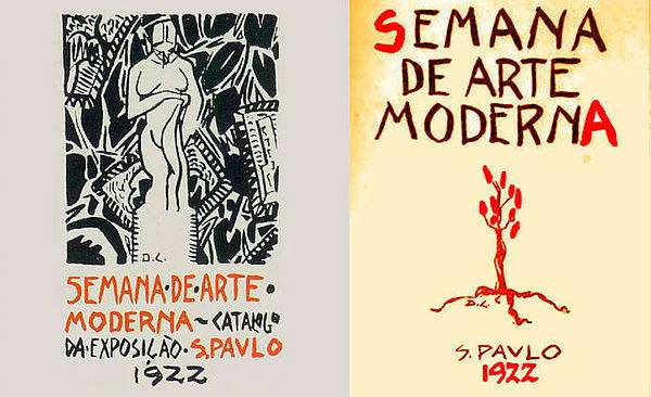 cartaz e catálogo da Semana de Arte Moderna de 22