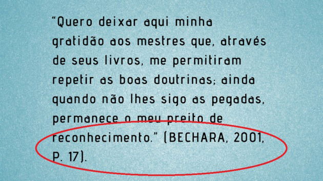 Exemplo de citação direta