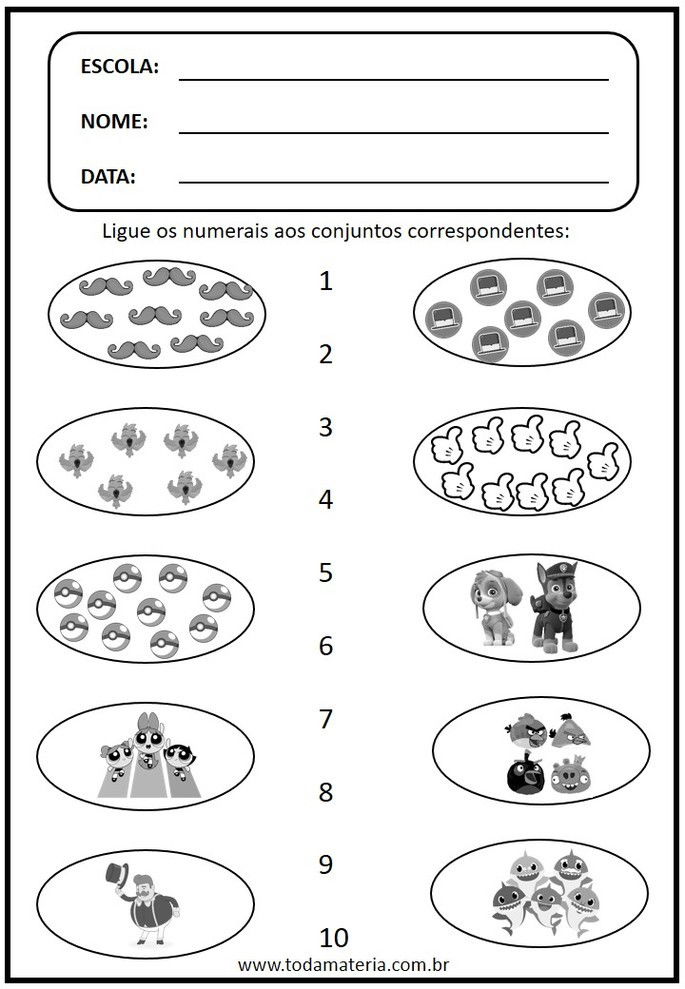 Atividades de matemática para educação infantil - Toda Matéria