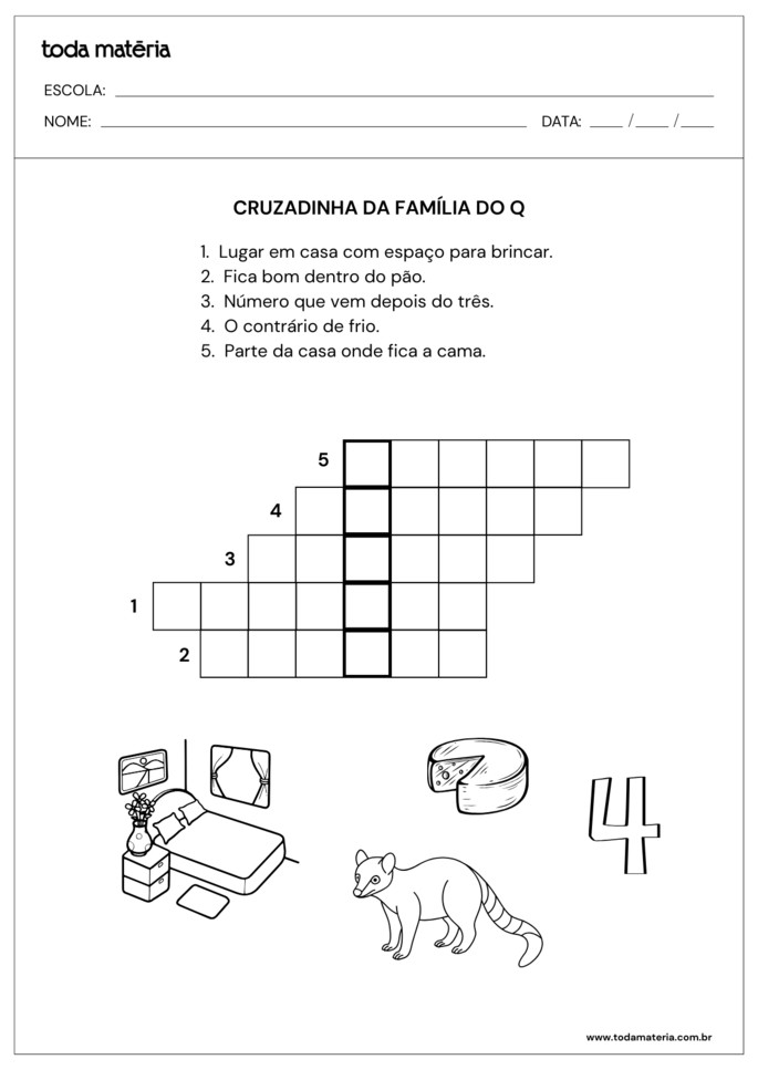 cruzadinha da família do Q
