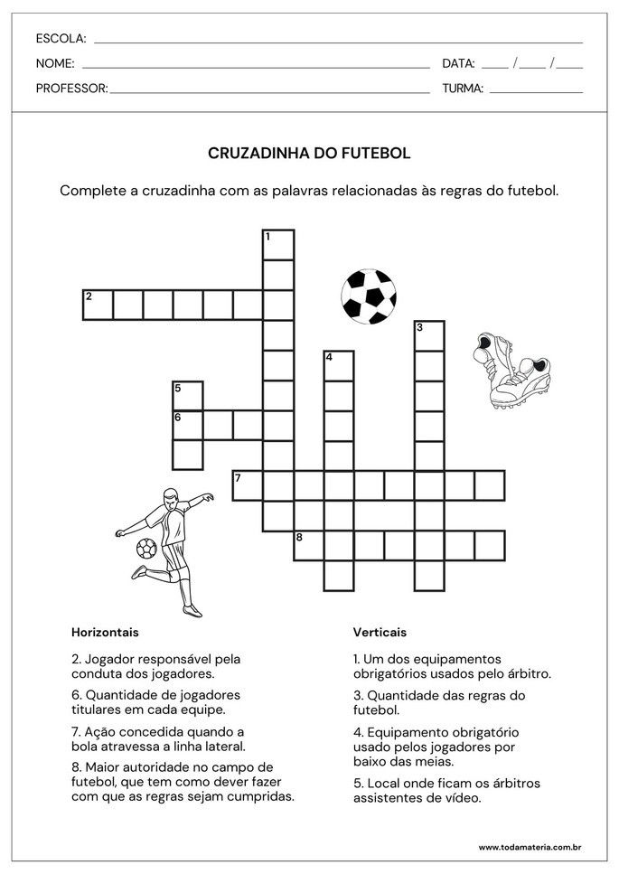 cruzadinha do futebol