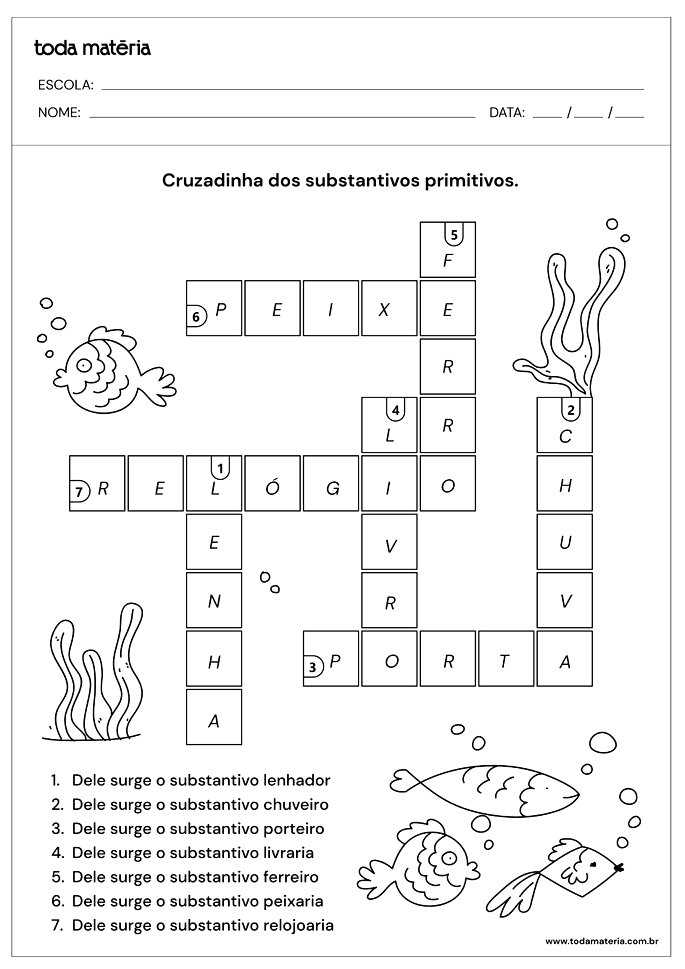 Atividades de Português de 6º ano (para imprimir) - Toda Matéria