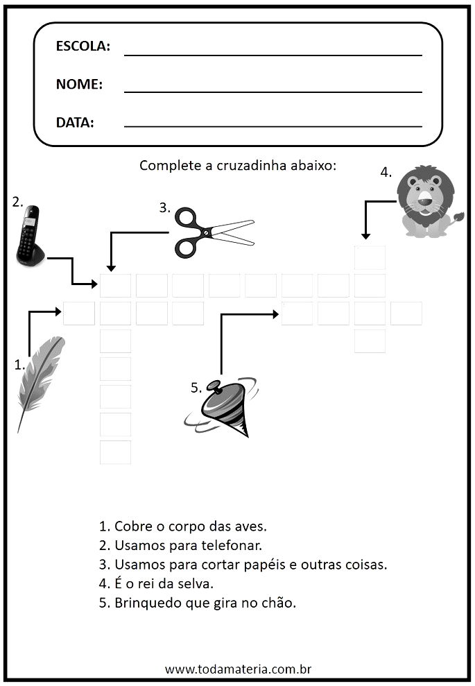 ATIVIDADES DE ALFABETIZAÇÃO, COMPLETAR AS PALAVRAS, FO