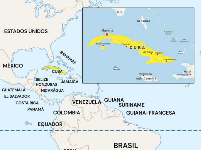 Mapa de Cuba