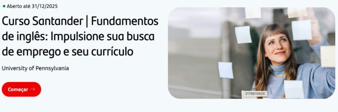 Curso Santander Fundamentos de inglês