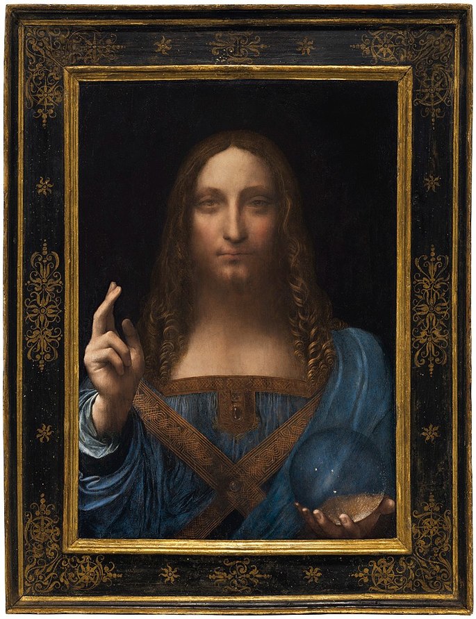 Quadro Salvator Mundi: imagem de Jesus Cristo