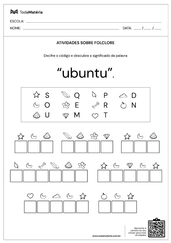 Caça-palavras folclore interactive worksheet