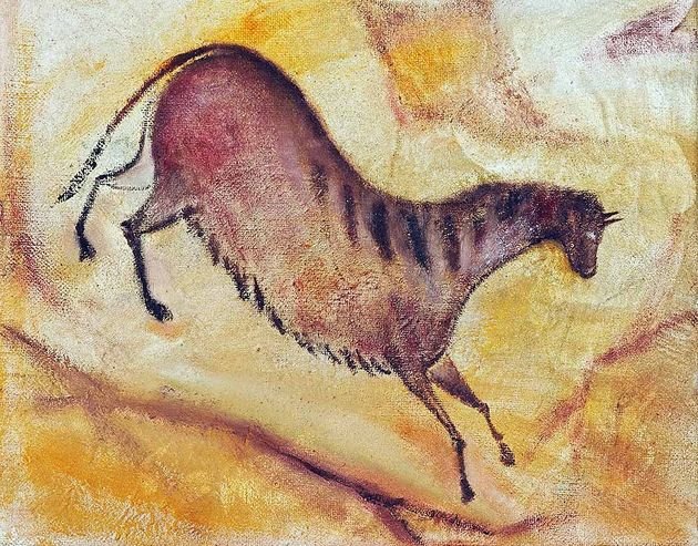 desenho de cavalo na Caverna de Altamira, Espanha