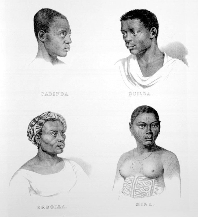 escravos de várias etnias