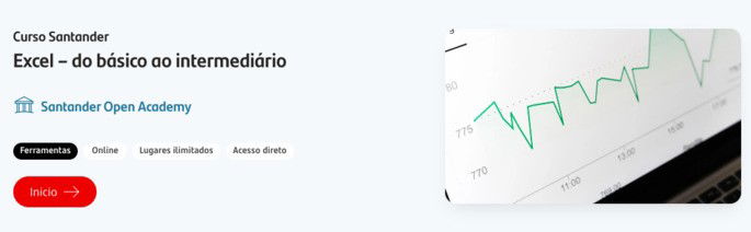 Curso Santander Open Academy de Excel basico ao avan&ccedil;ado