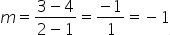 Exemplo do cálculo do coeficiente angular