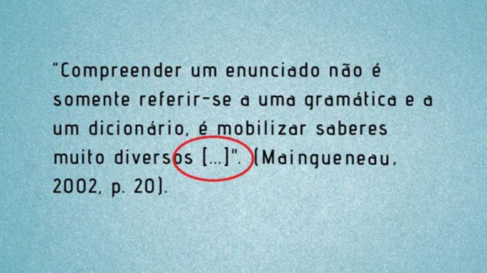 Exemplo de cita&ccedil;&atilde;o com supress&atilde;o