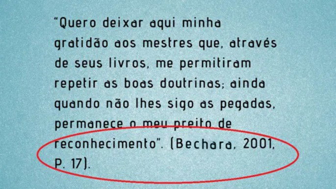 Exemplo de cita&ccedil;&atilde;o direta