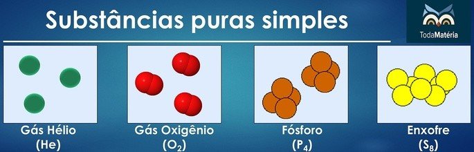 exemplos de substâncias puras simples