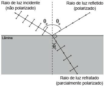 Imagem questão do Enem sobre refração da luz.