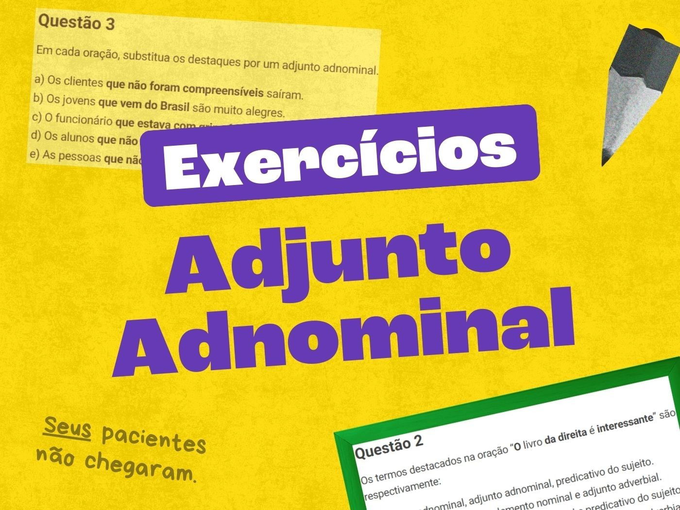 Exercícios de adjunto adnominal com gabarito comentado - Toda Matéria