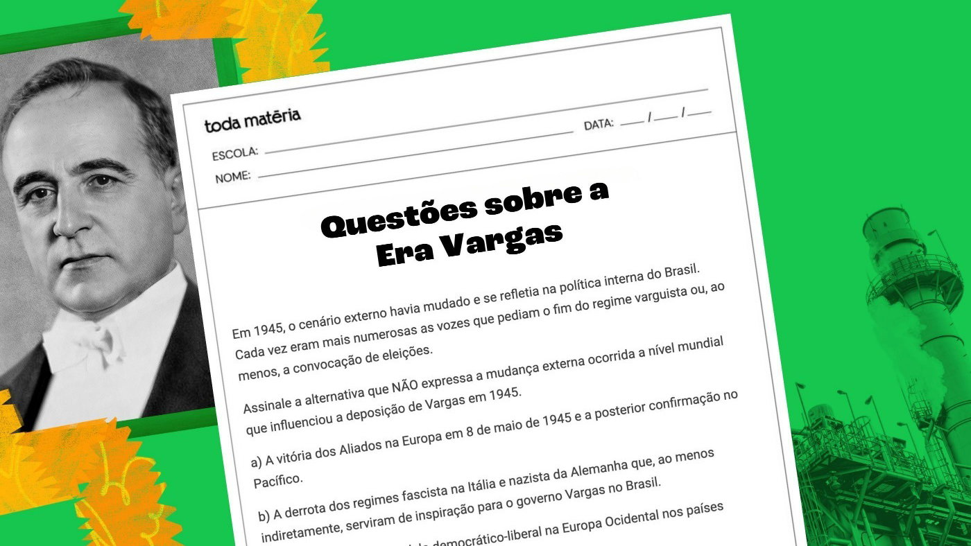 Atividades Sobre A Era Vargas - MAGEDU