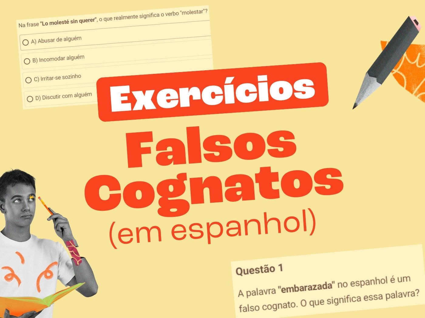 Exercícios sobre falso cognatos em espanhol (falso amigos) com gabarito ...