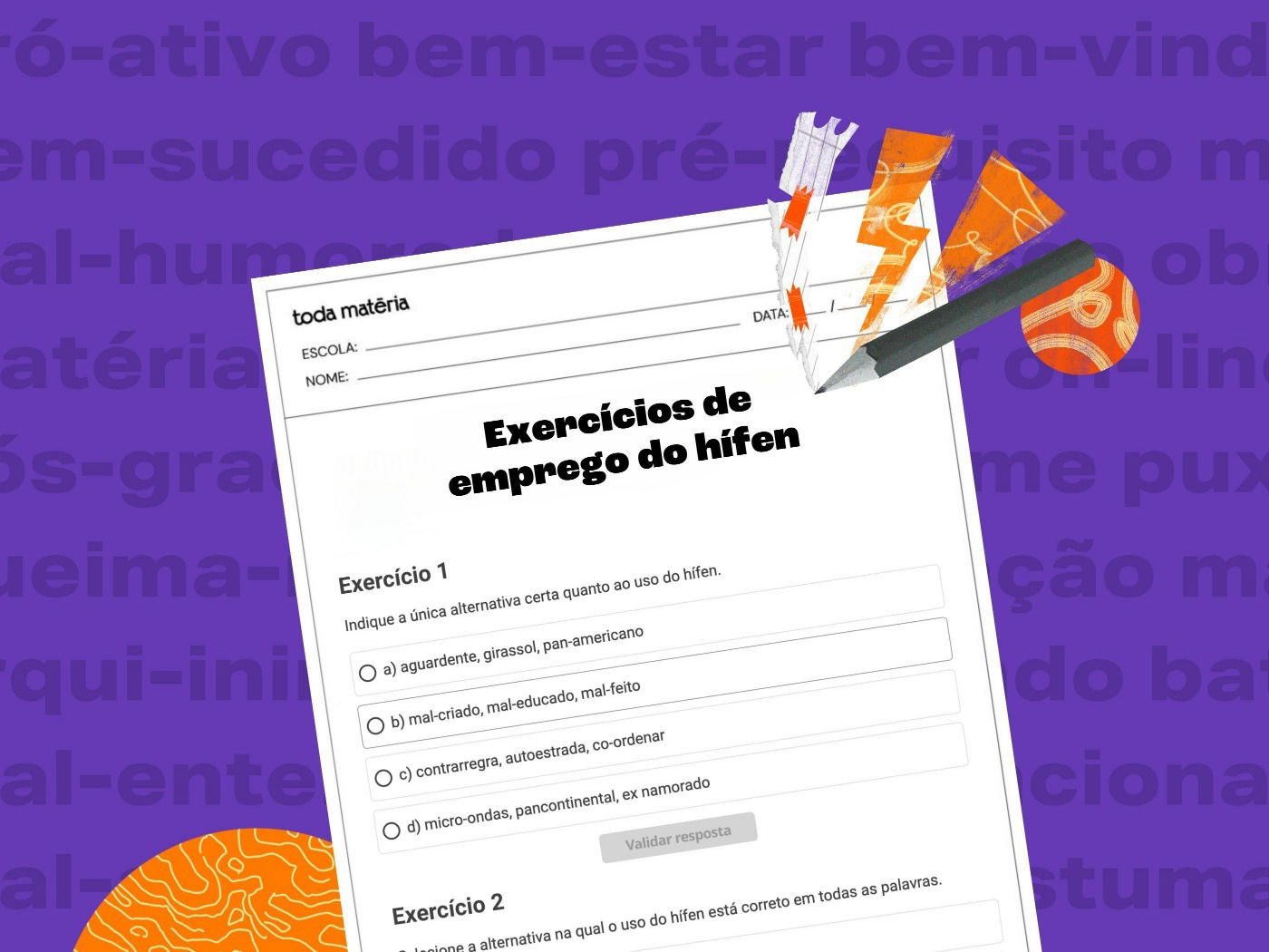 Exercícios sobre o emprego do hífen (com respostas explicadas) - Toda ...