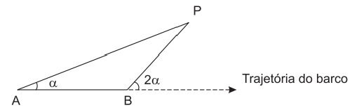 figura ilustrando trajetória de um barco