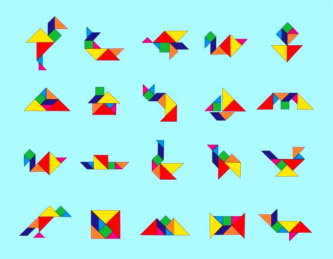 Tangram: o que é, exemplos de figuras e modelo para imprimir - Toda Matéria