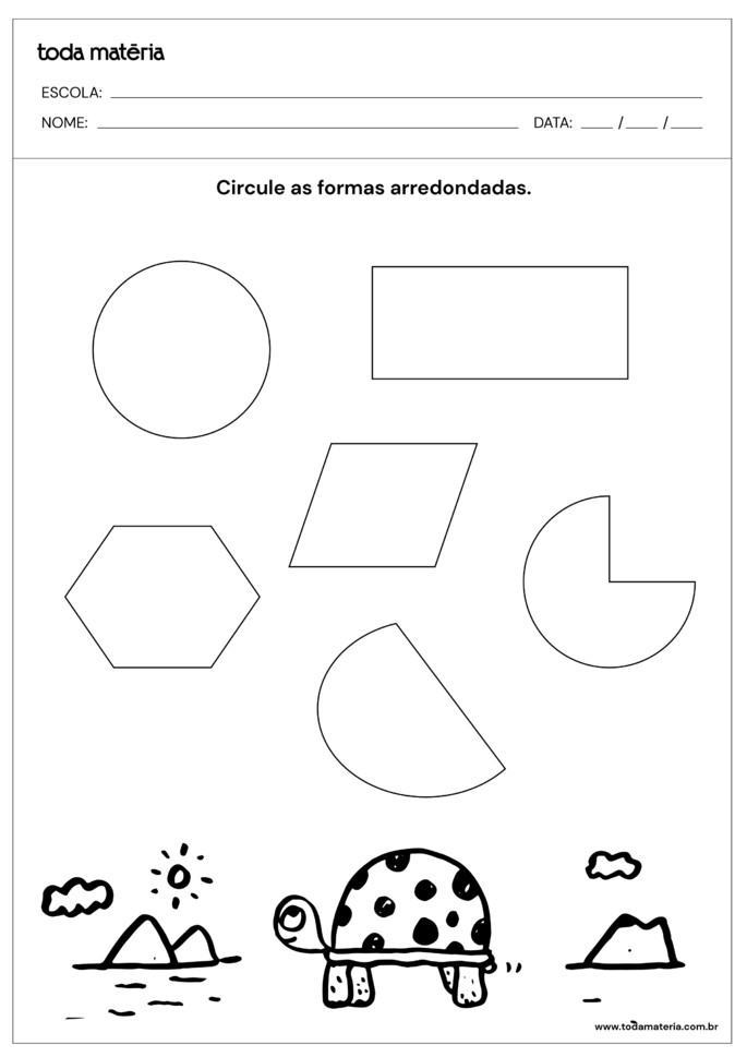 Atividades de formas geométricas educação infantil e º ano Toda Matéria