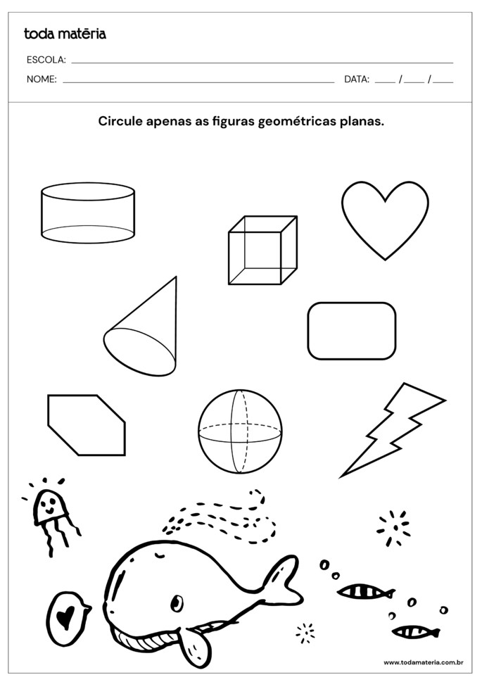 Atividades De Formas Geométricas (educação Infantil E 1º Ano Do Fundamental) - Toda Matéria