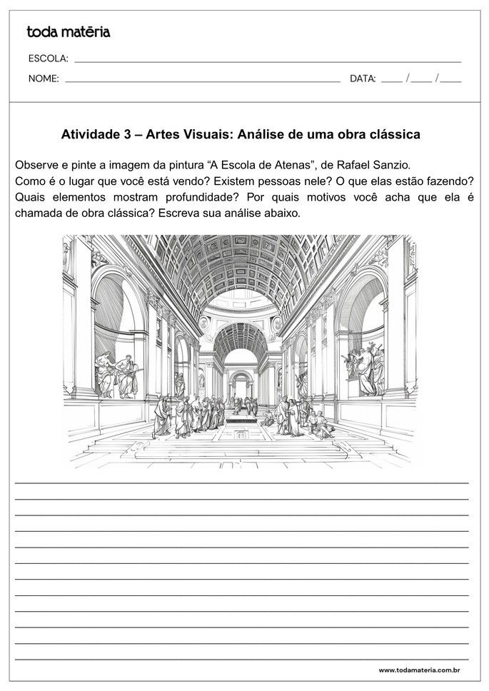 Folha de Atividade 3 -Artes-9º Ano