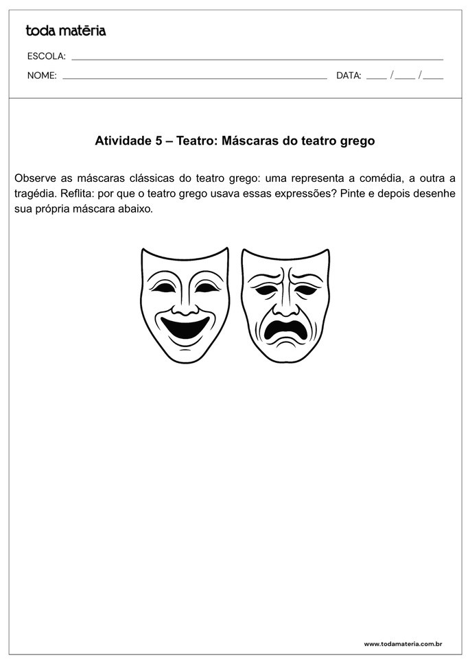 Folha de Atividade 5 -Artes-9º Ano