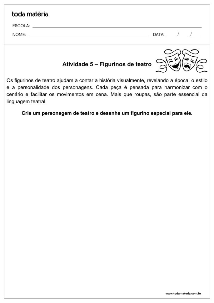 Folha de Atividade 5-Figurinos de Teatro
